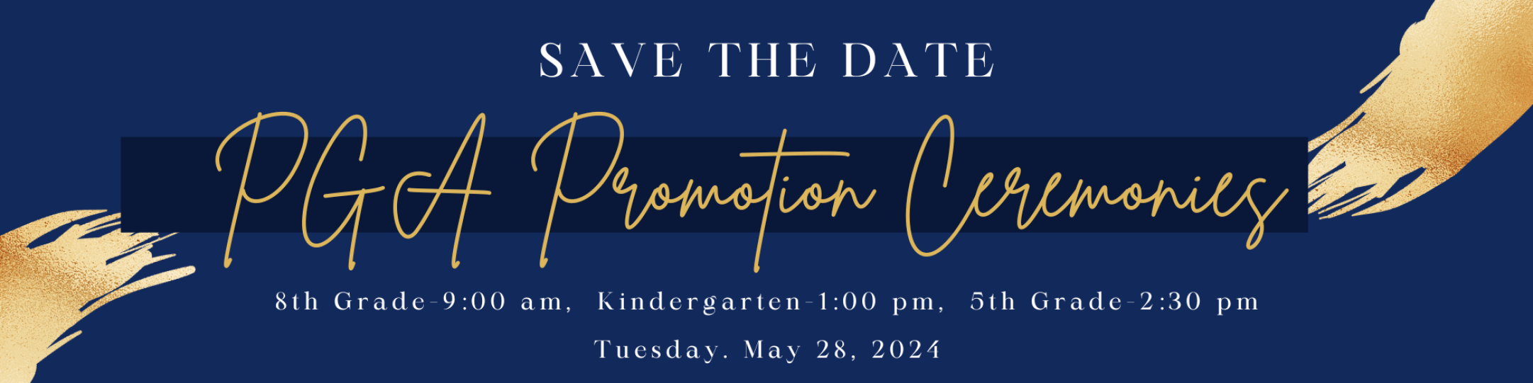Save the Date Promotion Ceremonies