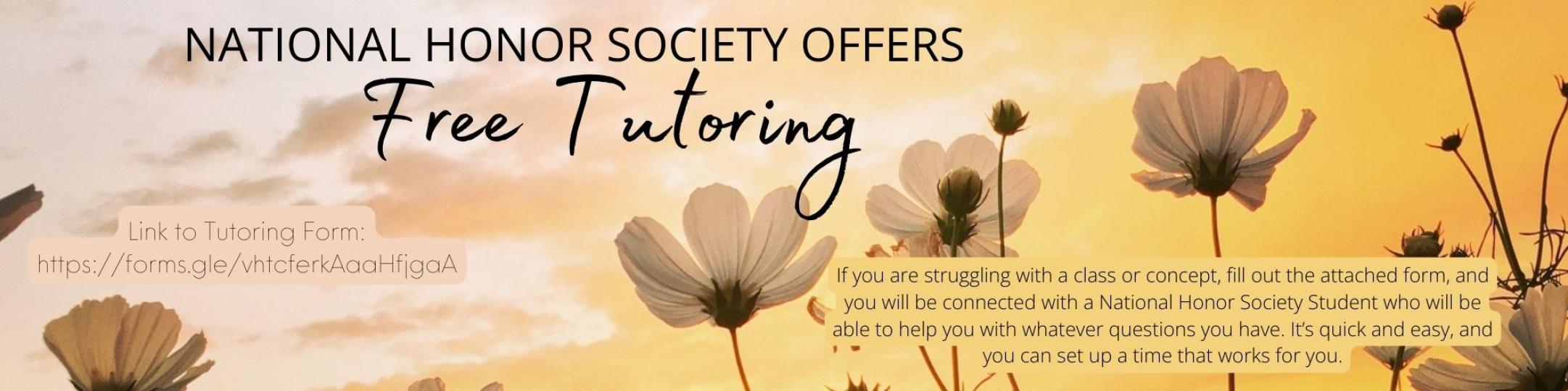 National Honor Society offers free tutoring